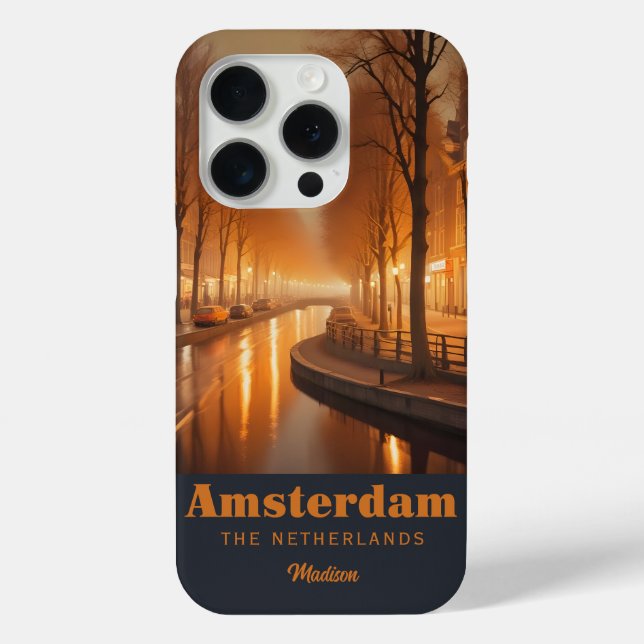 Custom Name / Text Amsterdam Case-Mate iPhone Case (Back)