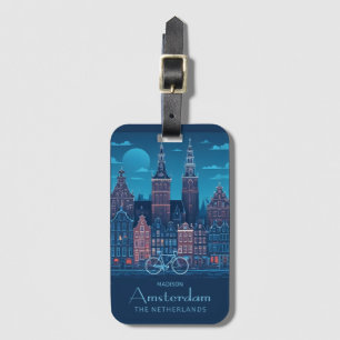 Custom Name / Text Amsterdam Luggage Tag