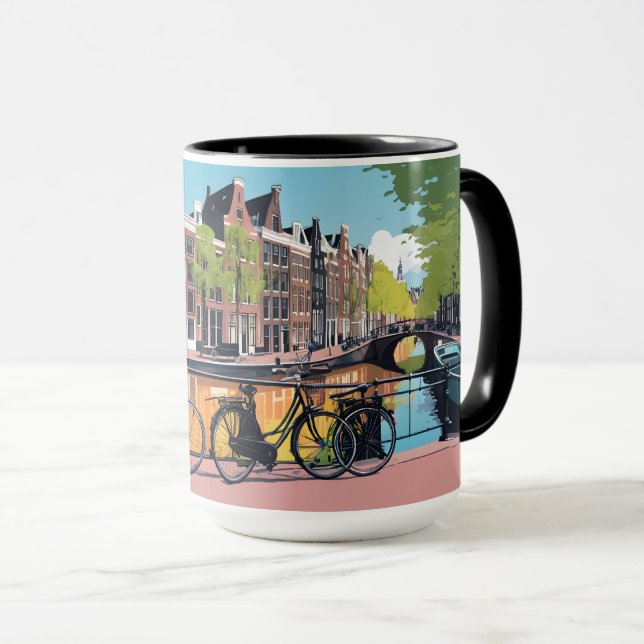 Custom Name & Text Amsterdam Mug (Front Right)