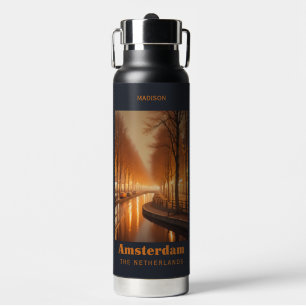 Custom Name / Text Amsterdam Water Bottle