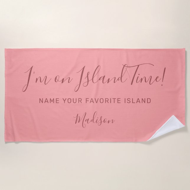 Custom name & text beach towel (Front)