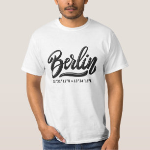 Custom Name / Text Berlin Germany Coordinates T-Shirt
