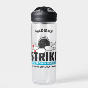 Custom Name & Text Bowling Strike Water Bottle