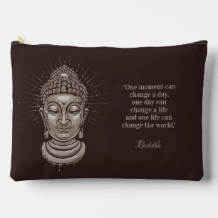Custom name & text Buddha Quote Accessory Pouch