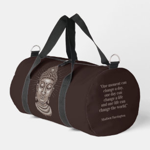 Custom name & text Buddha Quote Duffle Bag