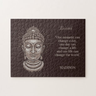 Custom name & text Buddha Quote Jigsaw Puzzle