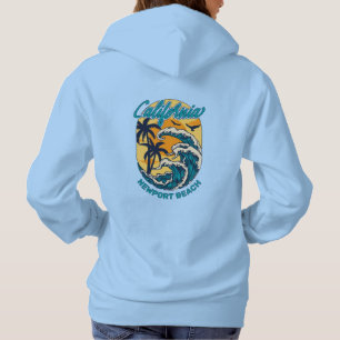 Custom Name / Text California Surfing Hoodie
