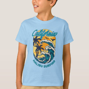 Custom Name / Text California Surfing T-Shirt