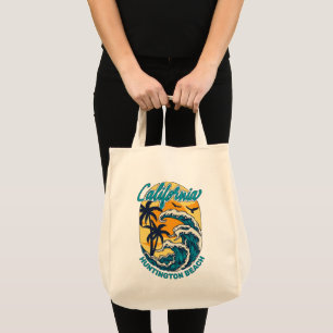 Custom Name / Text California Surfing Tote Bag