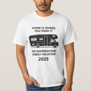Custom Name & Text Camper Van T-Shirt