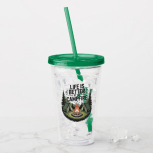 Custom Name & Text Camping Acrylic Tumbler