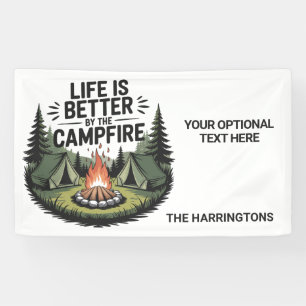 Custom Name & Text Camping Banner