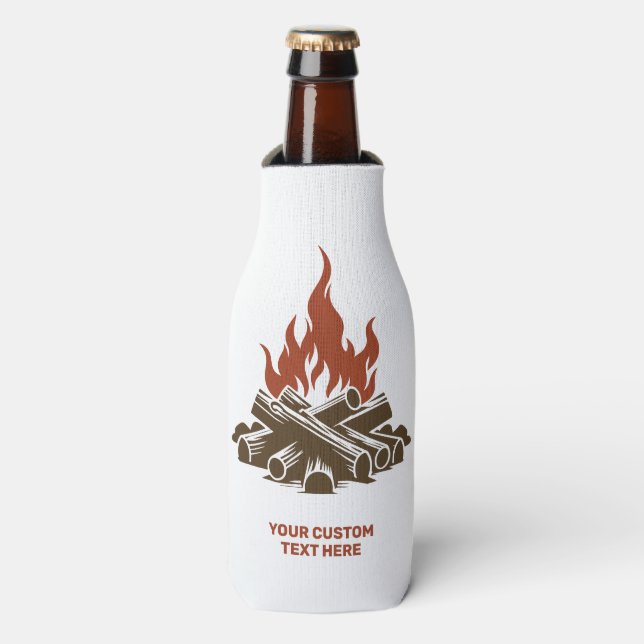 Custom Name & Text Camping Bottle Cooler (Bottle Front)