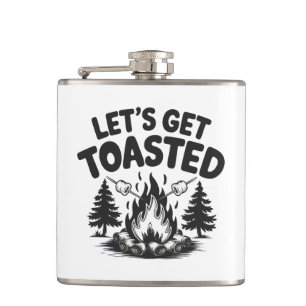 Custom Name & Text Camping Hip Flask
