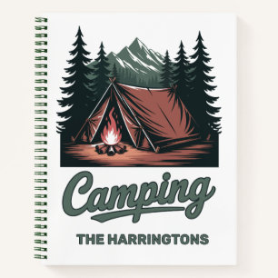 Custom Name & Text Camping Notebook