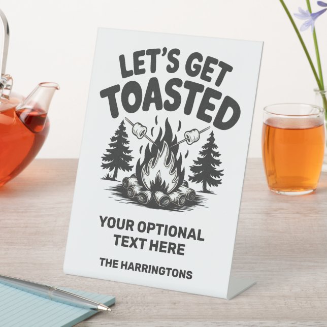 Custom Name & Text Camping Pedestal Sign (In SItu)