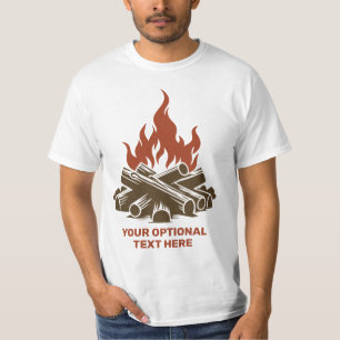 Custom Name & Text Camping T-Shirt