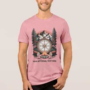 Custom Name & Text Camping Tri-Blend Shirt
