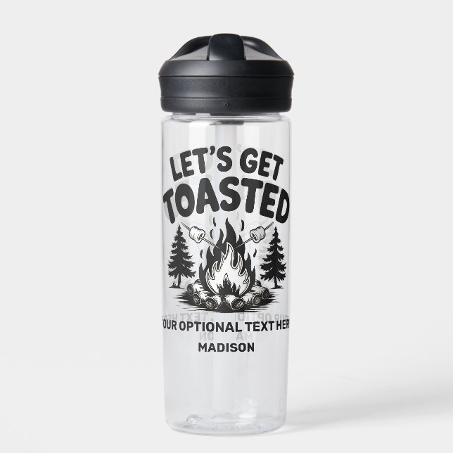 Custom Name & Text Camping Water Bottle (Front)