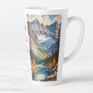 Custom Name & Text Canada Travel Poster Latte Mug