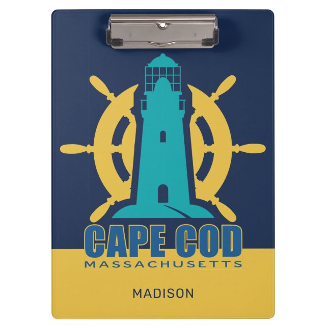 Custom Name / Text Cape Cod Massachusetts Clipboard (Front)