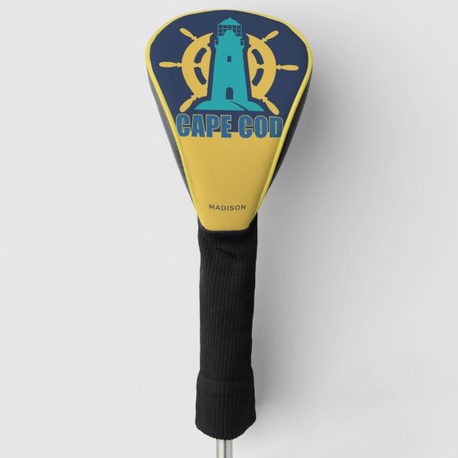 Custom Name / Text Cape Cod Massachusetts Golf Head Cover (Front)