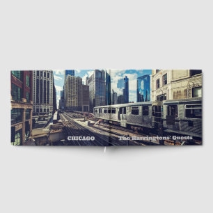 Custom Name / Text Chicago Guest Book