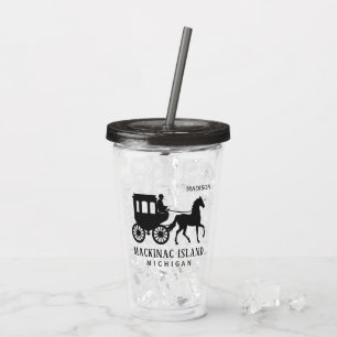 Custom Name, Text & Color Mackinac Island Acrylic Tumbler