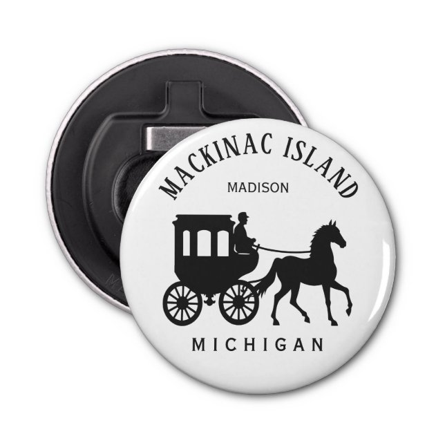 Custom Name, Text & Color Mackinac Island Bottle Opener (Front)