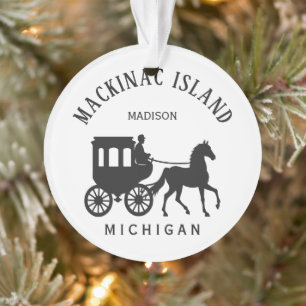 Custom Name, Text & Color Mackinac Island Ornament