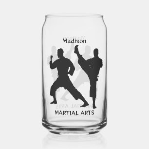 Custom Name, Text & Color Martial Arts Can Glass