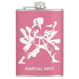Custom Name, Text & Color Martial Arts Hip Flask