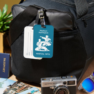 Custom Name, Text & Color Martial Arts Luggage Tag