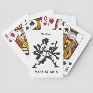Custom Name, Text & Color Martial Arts Playing Cards