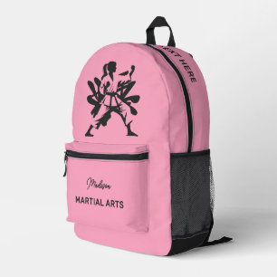 Custom Name, Text & Color Martial Arts Printed Backpack
