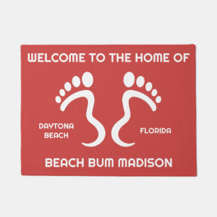 Custom Name, Text & Colour Beach Bum Doormat