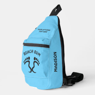 Custom Name, Text & Colour Beach Bum Sling Bag