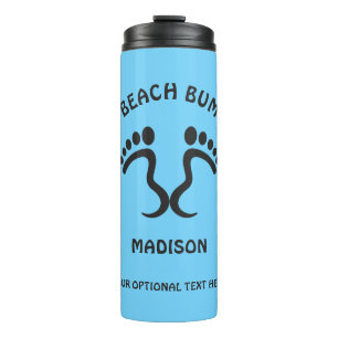 Custom Name, Text & Colour Beach Bum Thermal Tumbler