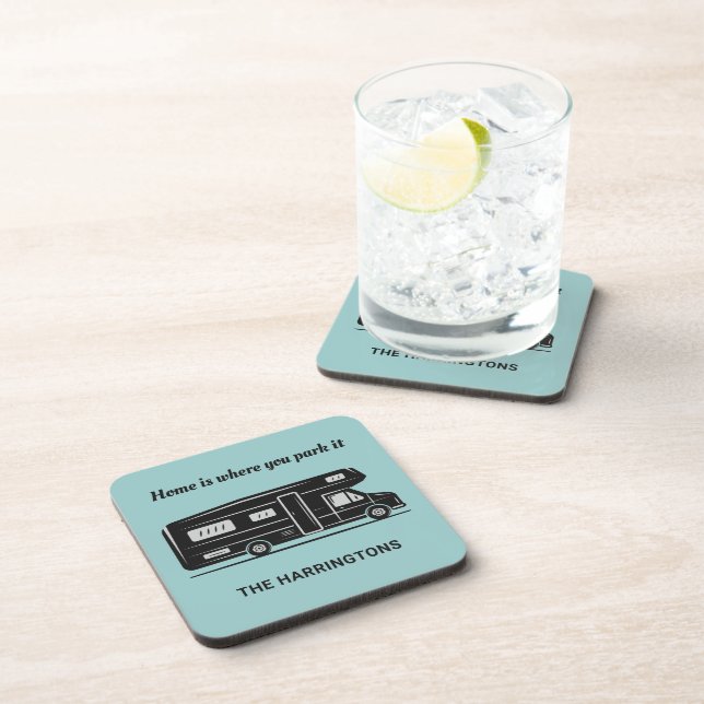 Custom name, text & colour Camper Van Coaster (Right Side)