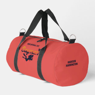 Custom Name, Text & Colour Cayman Islands Diver Duffle Bag