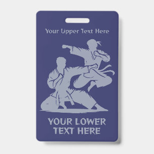 Custom Name, Text & Colour Martial Arts ID Badge