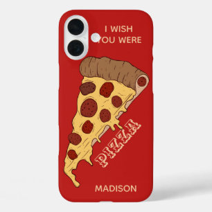 Custom name, text & colour Pizza Slice phone cases
