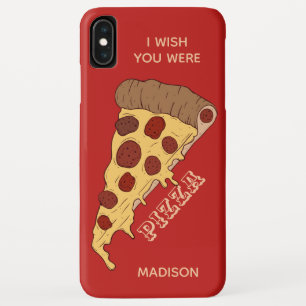 Custom name, text & colour Pizza Slice phone cases