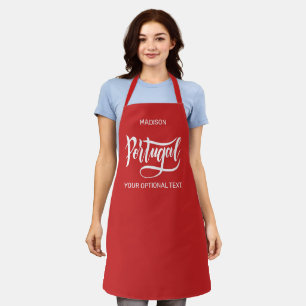 Custom Name, Text & Colour Portugal Apron