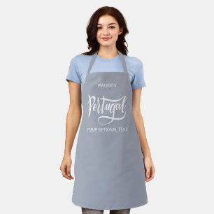 Custom Name, Text & Colour Portugal Apron