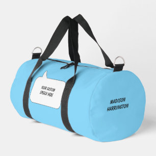 Custom Name, Text & Colour Speech Bubble Duffle Bag