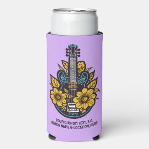 Custom Name, Text & Colour Ukulele Seltzer Can Cooler