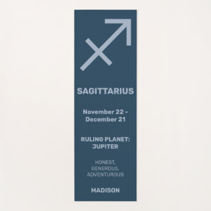 Custom Name / Text & Colour Zodiac Sign Sagittariu Yoga Mat