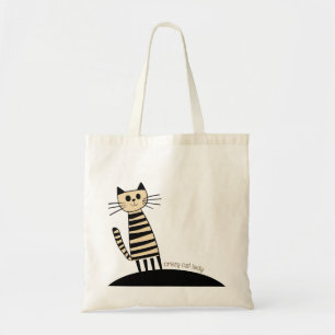 Custom Name & Text Crazy Cat Lady Tote Bag