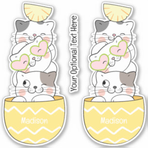 Custom Name & Text Cute Kittens